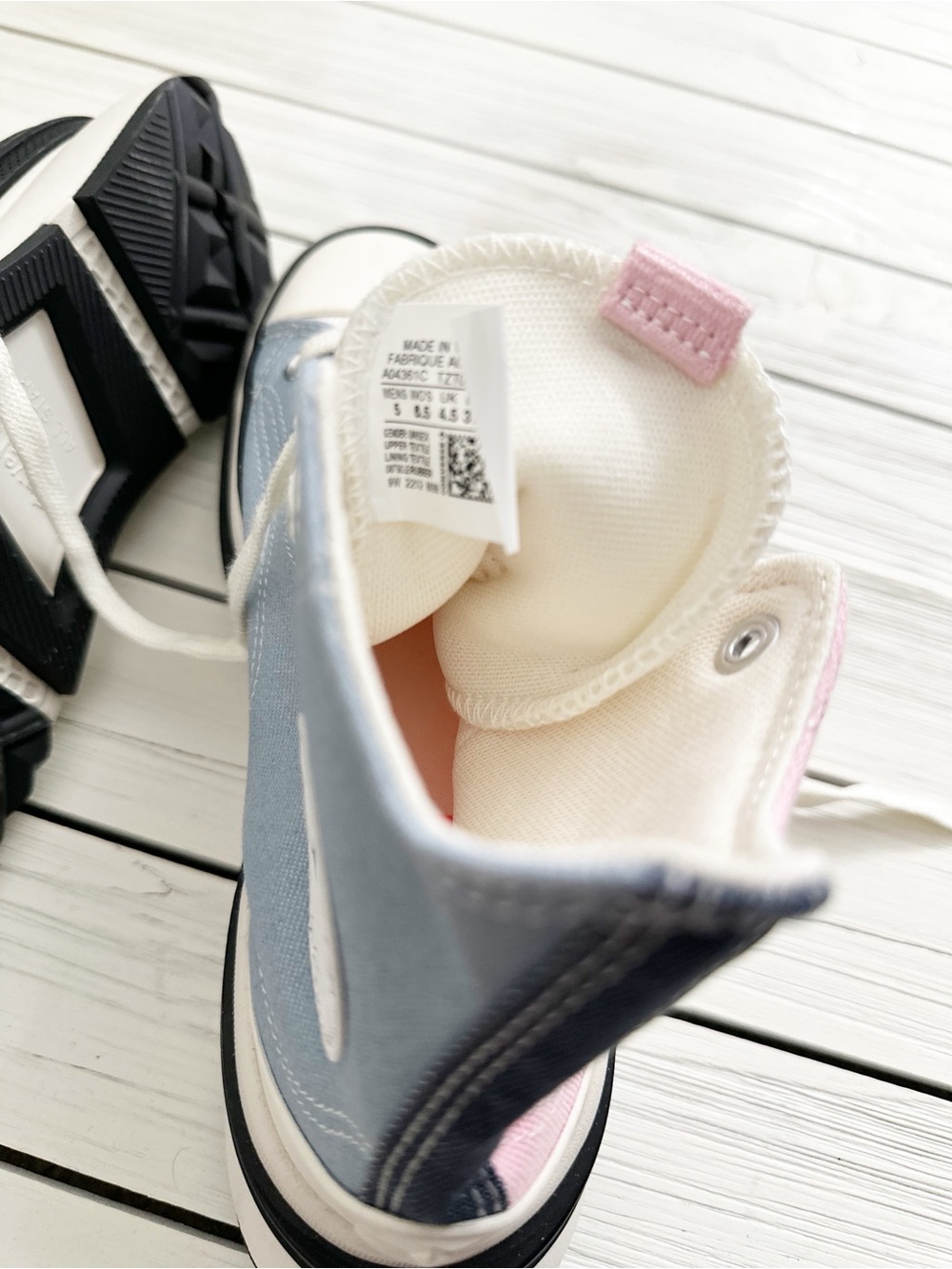 NEW Free People x Converse Run Star Legacy CX Denim Hi Top Platform Sneakers 6.5 - Picture 10 of 10